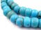 TheBeadChest Turquoise Blue Padre Beads, Full Strand of Vintage Glass Trade Beads